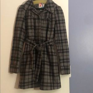 Purple and Grey plaid fall jacket